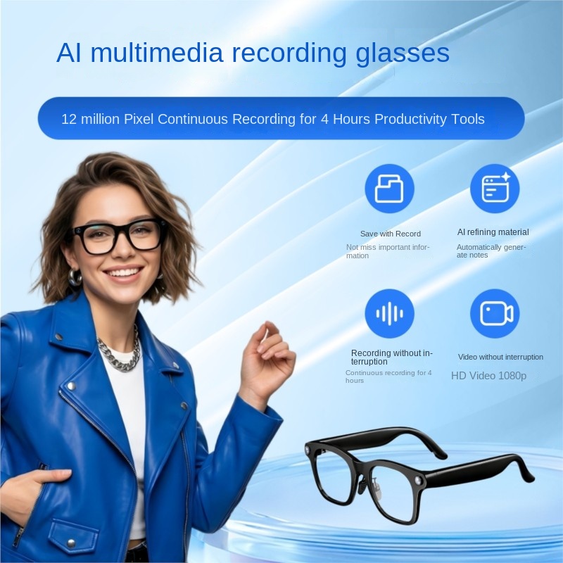 Audio Music Notes - OLOIU Echowear Smart AI Smart Glasses