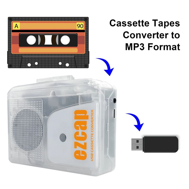 N91R-USB Cassette Player Walkm - Audio Music File ulasan dan harga