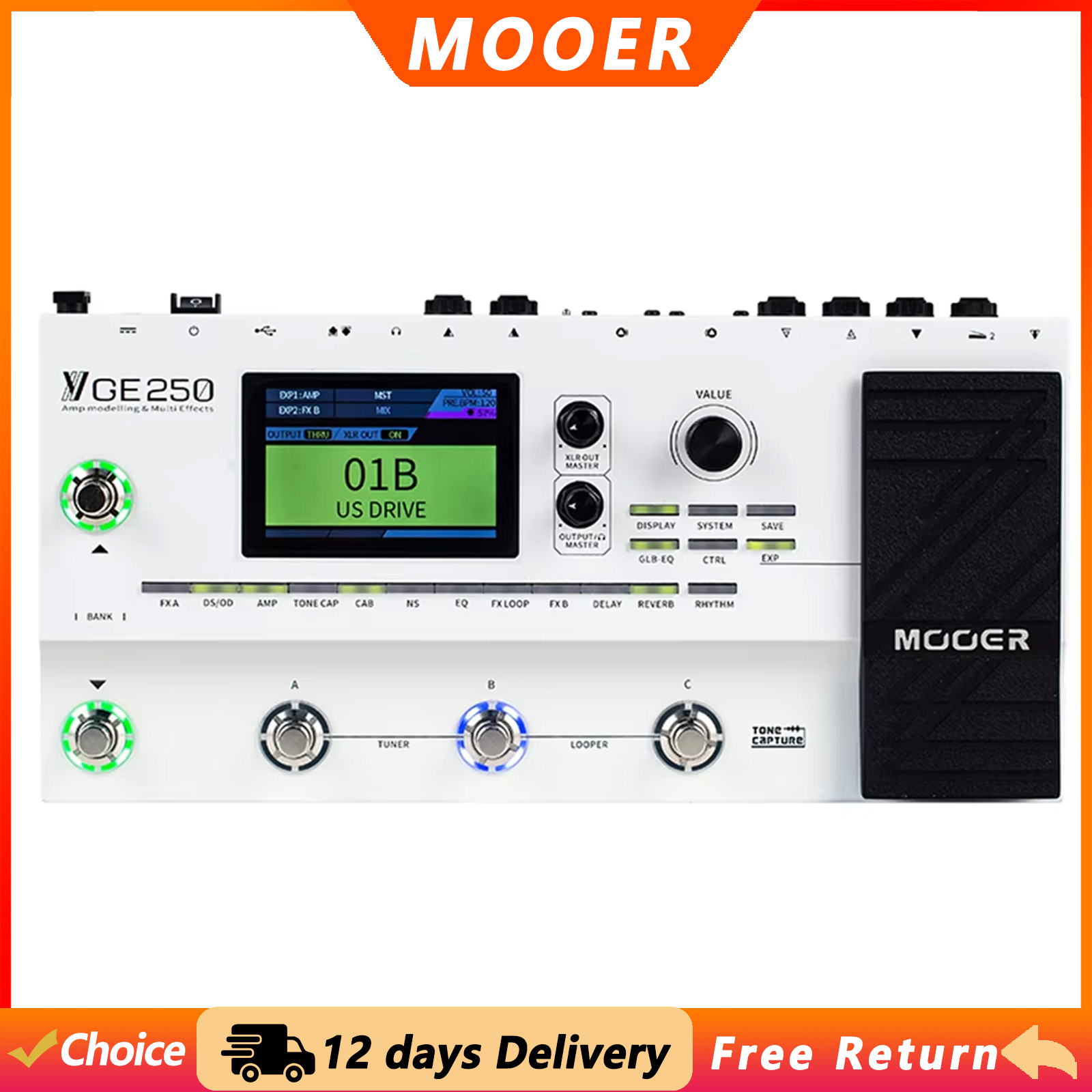 MOOER GE250 Guitar AMP Modelli - Looper Pedal Guitar ulasan dan harga