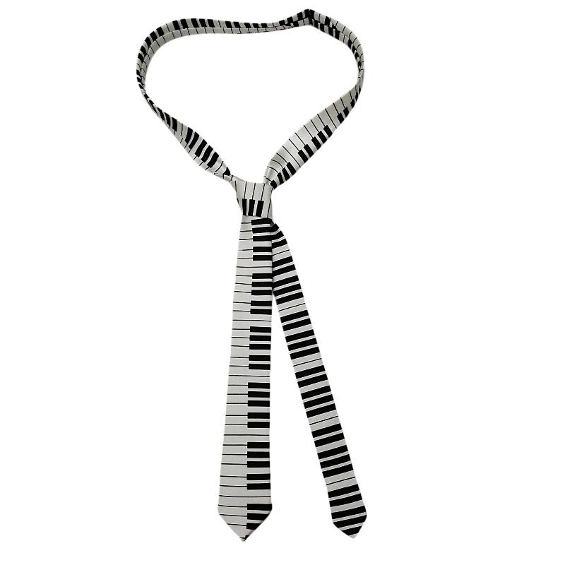 Unisex Narrow Necktie Soft Sil - Audio Music Notes ulasan dan harga
