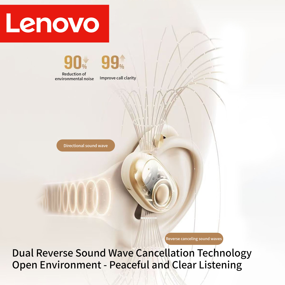 Lenovo EA366 Earhook Headphone - Audio Music Apple ulasan dan harga