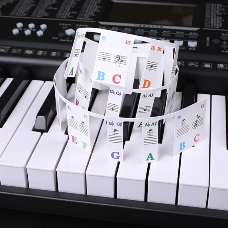 Piano Keyboard Stickers 88/61  - Audio Music Notes ulasan dan harga