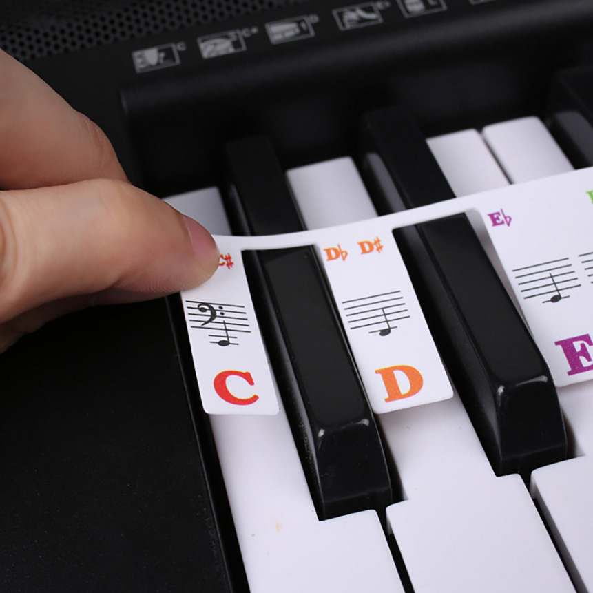 Piano Keyboard Stickers 88/61  - Audio Music Notes ulasan dan harga