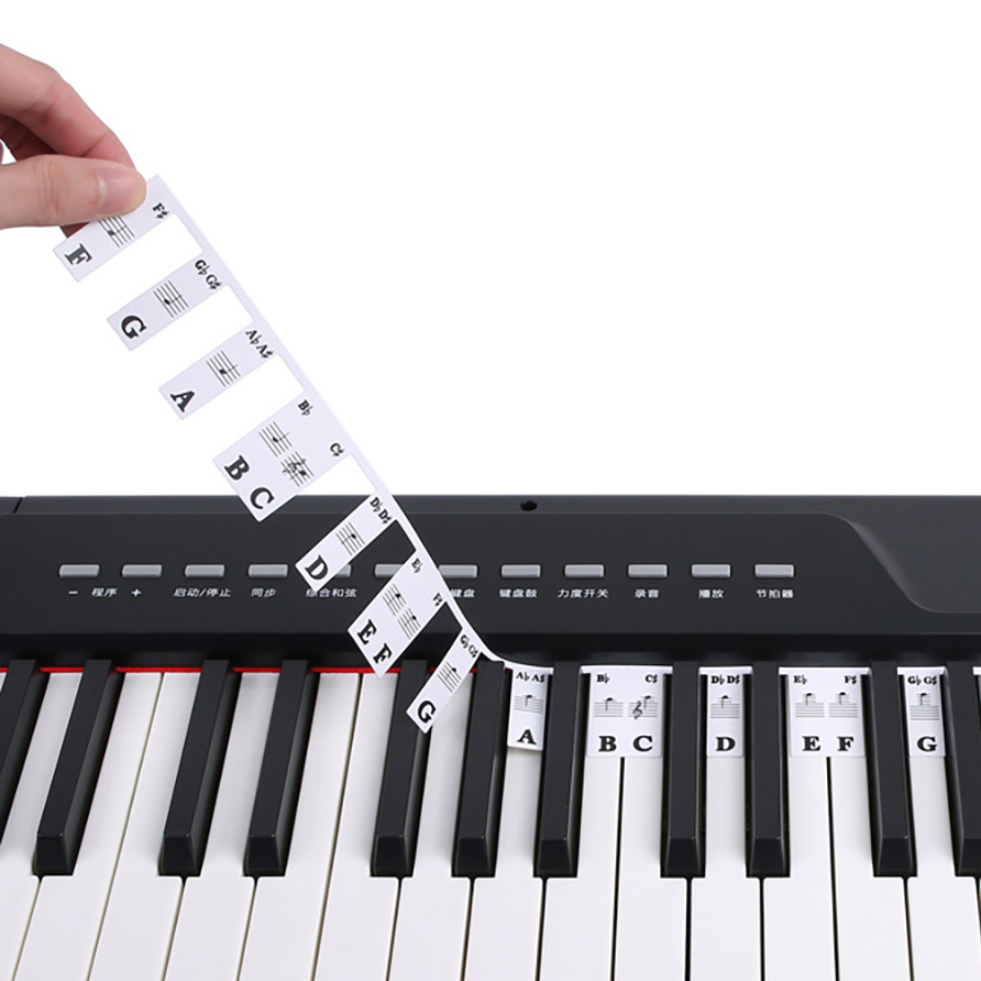 Piano Keyboard Stickers 88/61  - Audio Music Notes ulasan dan harga