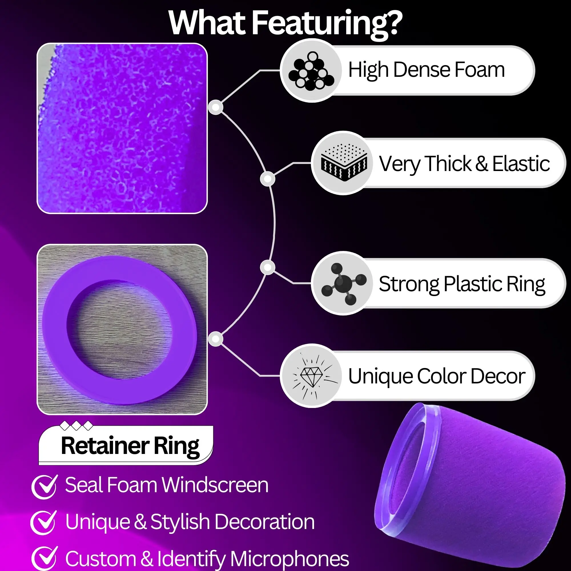MV7 Foam for Shure MV7, MV7i,  - Recording Pop Filter ulasan dan harga