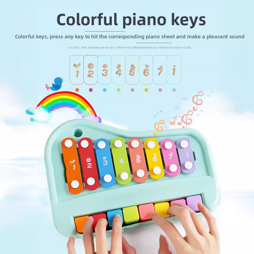 8-Note Xylophone Piano 2-in-1  - Audio Music Notes ulasan dan harga