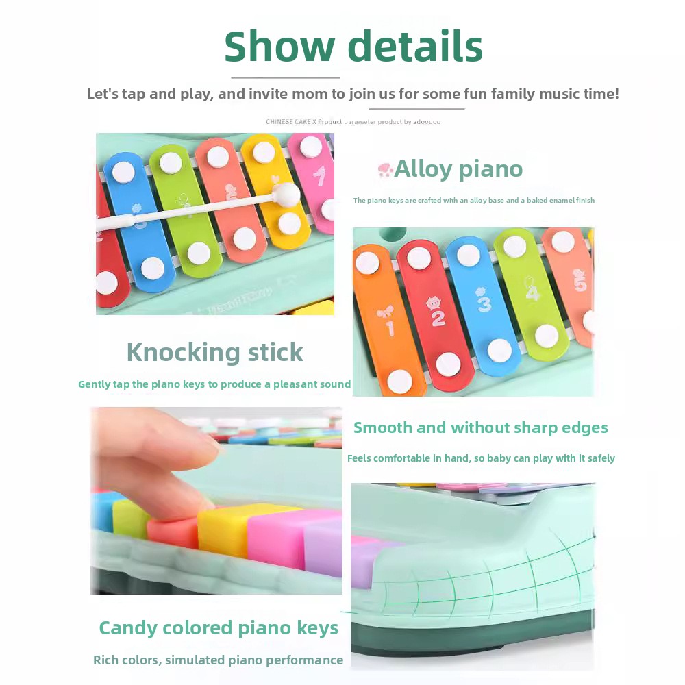 8-Note Xylophone Piano 2-in-1  - Audio Music Notes ulasan dan harga