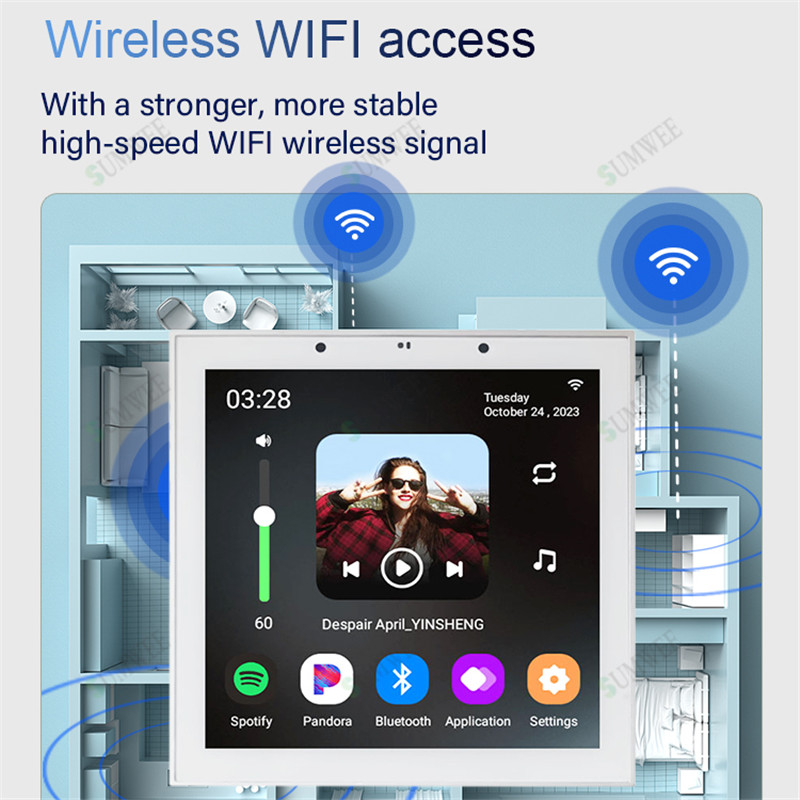 TUYA Smart Home 4 Inch Android - Audio Music For Background ulasan dan harga