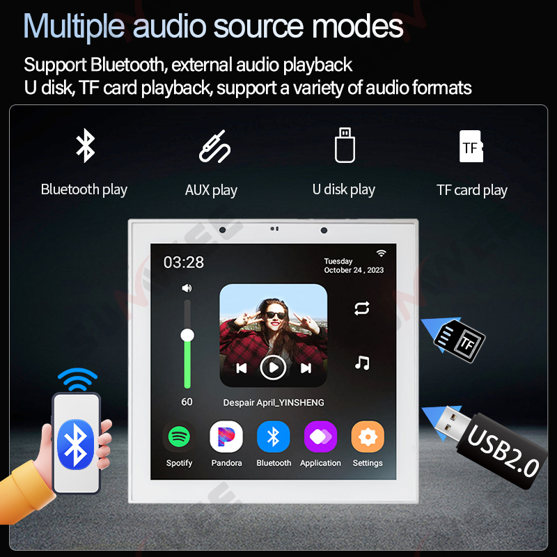 TUYA Smart Home 4 Inch Android - Audio Music For Background ulasan dan harga