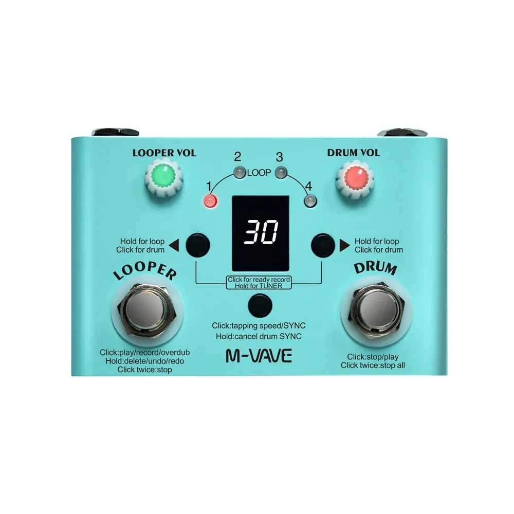 M-vave Lost Tempo Drum Machine - Looper Pedal Guitar ulasan dan harga