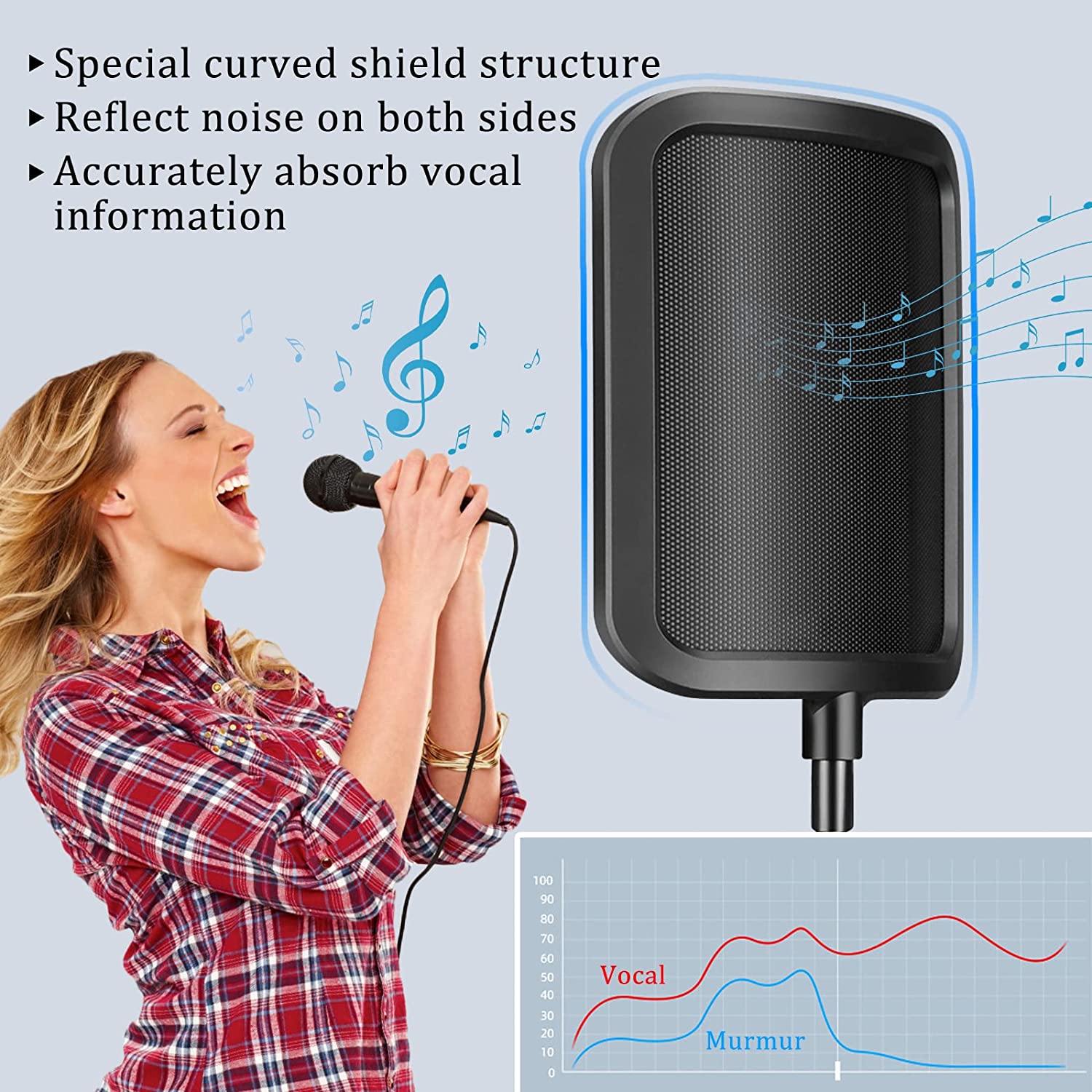 Metal Pop Filter Universal Mic - Recording Pop Filter ulasan dan harga