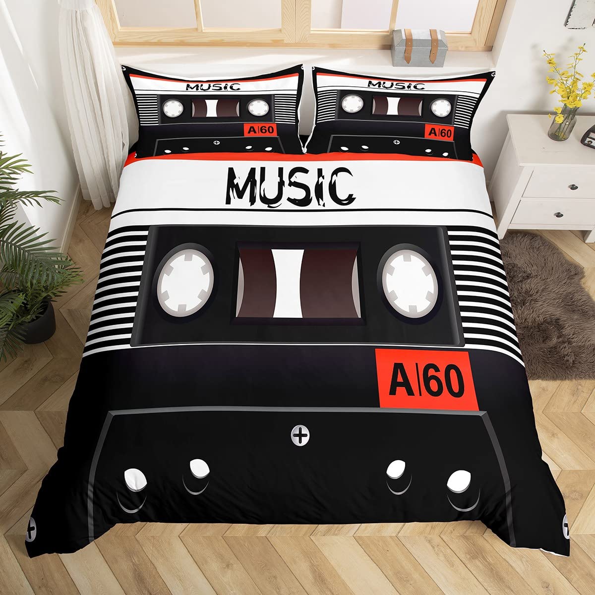 Colorful Music Cassettes Duvet - Audio Music King ulasan dan harga