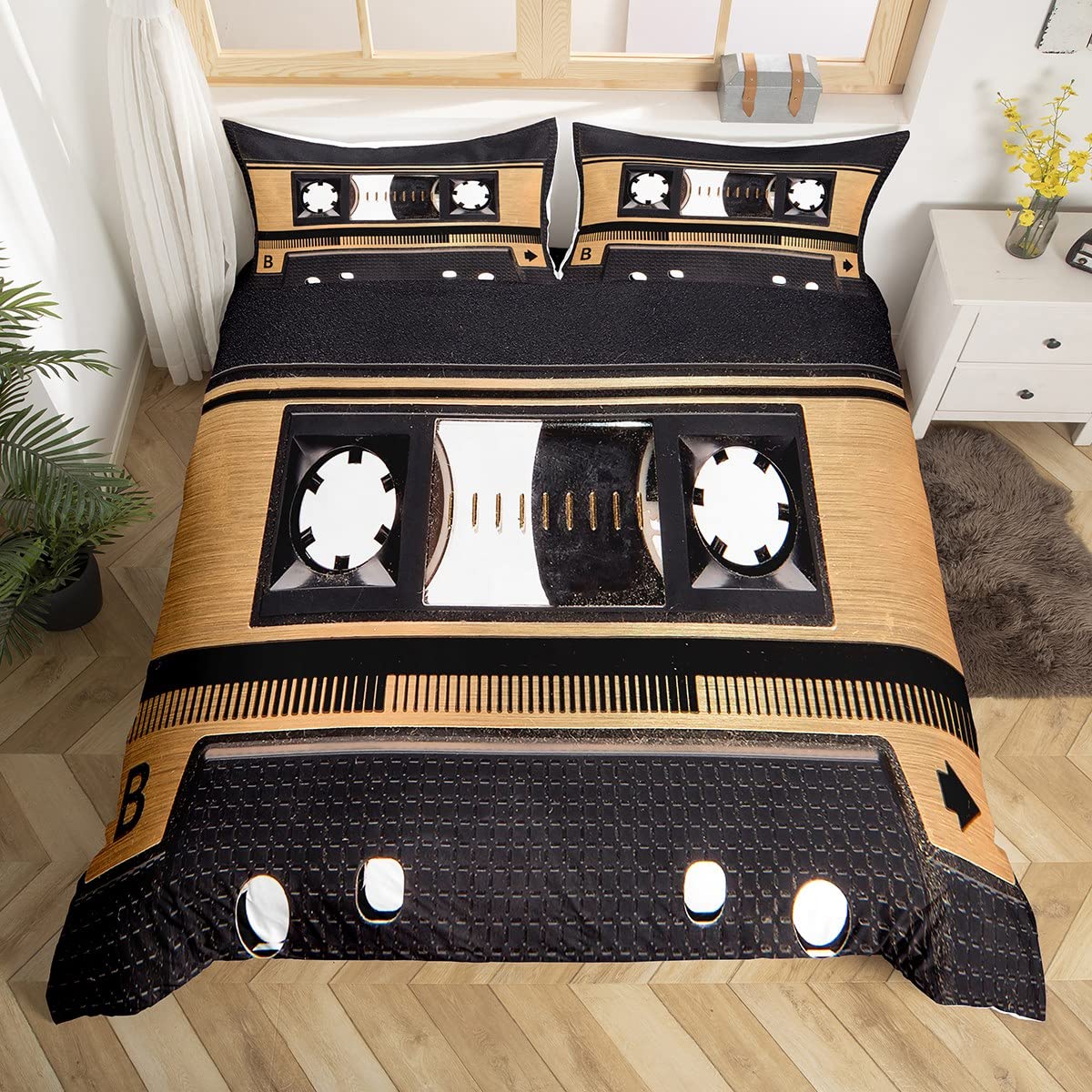 Colorful Music Cassettes Duvet - Audio Music King ulasan dan harga